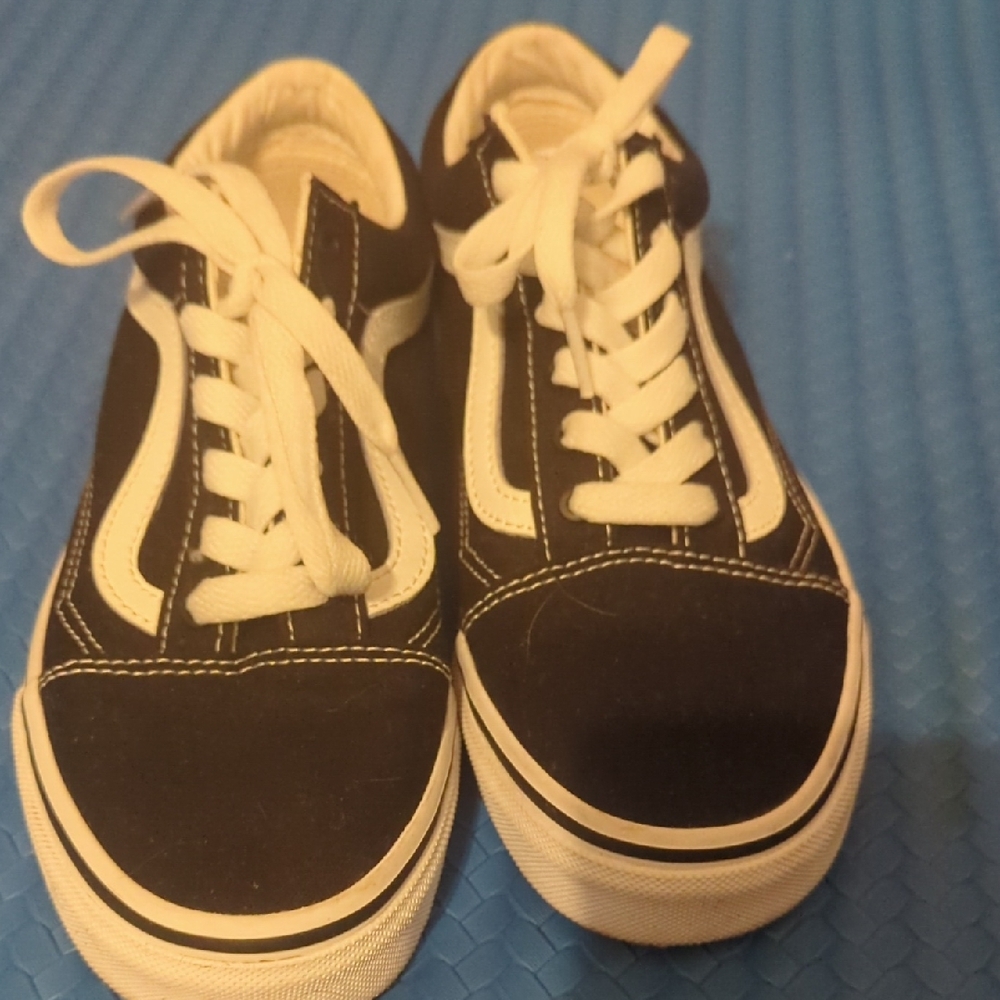 Vans Kids Black and White Sneakers